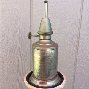 Antique French Brass Pigeon Brand Oil Burning Lamp